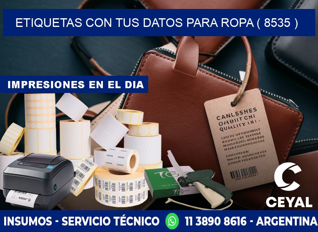 ETIQUETAS CON TUS DATOS PARA ROPA ( 8535 )