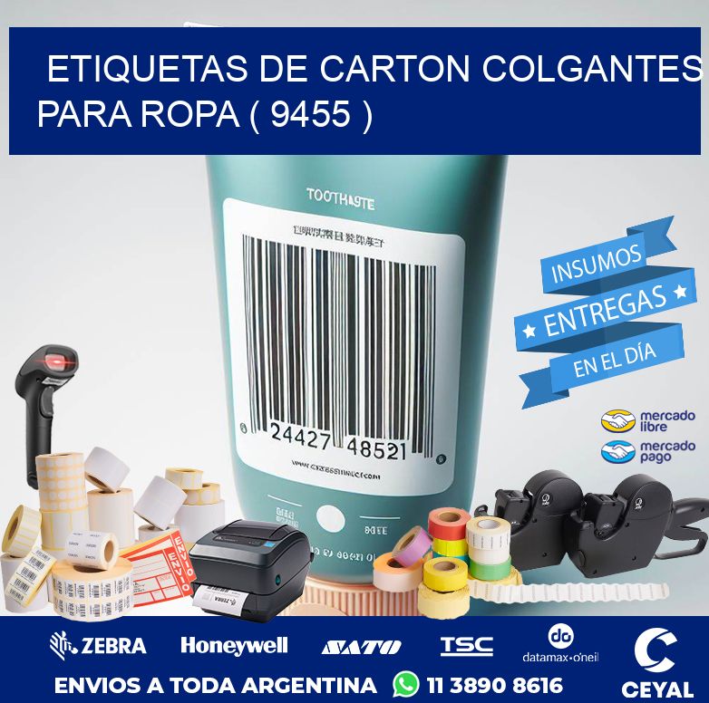 ETIQUETAS DE CARTON COLGANTES PARA ROPA ( 9455 )