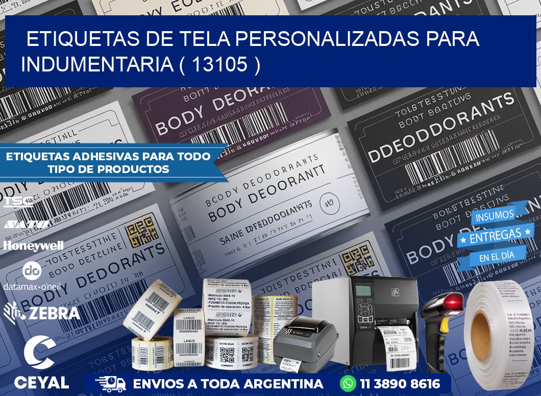 ETIQUETAS DE TELA PERSONALIZADAS PARA INDUMENTARIA ( 13105 )