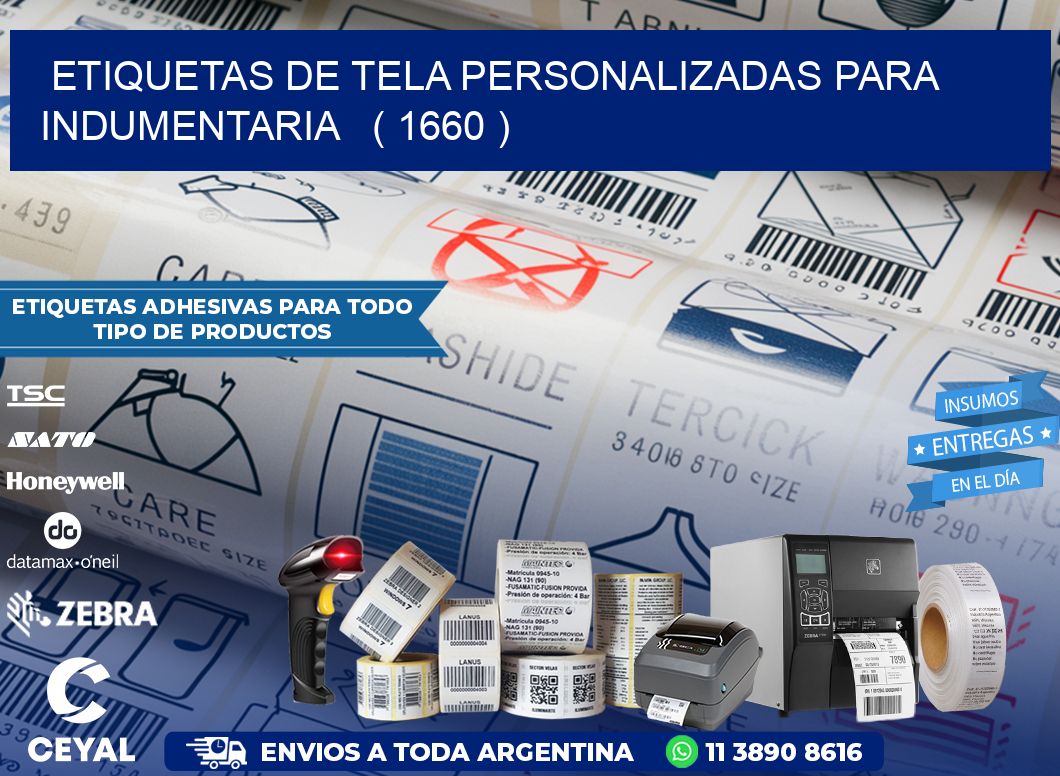 ETIQUETAS DE TELA PERSONALIZADAS PARA INDUMENTARIA   ( 1660 )