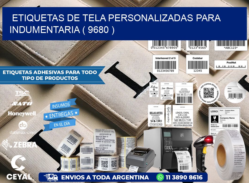 ETIQUETAS DE TELA PERSONALIZADAS PARA INDUMENTARIA ( 9680 )