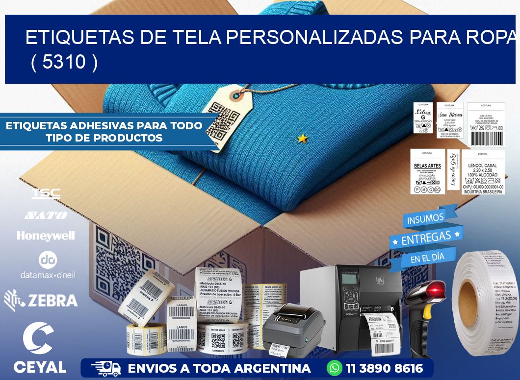 ETIQUETAS DE TELA PERSONALIZADAS PARA ROPA ( 5310 )