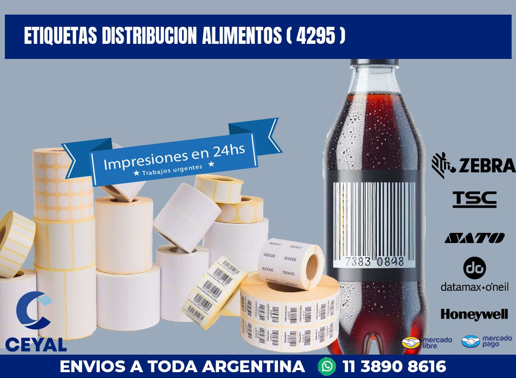 ETIQUETAS DISTRIBUCION ALIMENTOS ( 4295 )