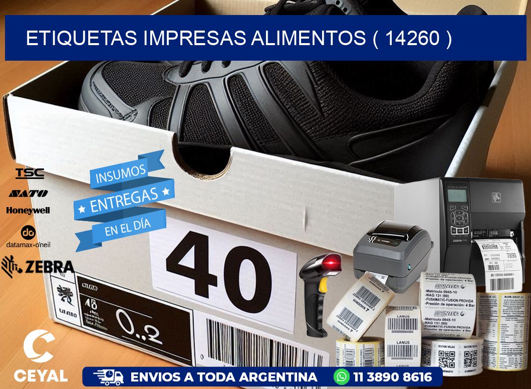 ETIQUETAS IMPRESAS ALIMENTOS ( 14260 )