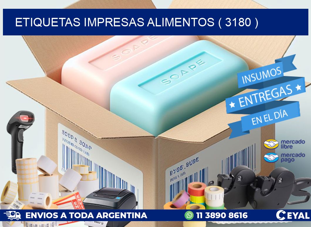 ETIQUETAS IMPRESAS ALIMENTOS ( 3180 )