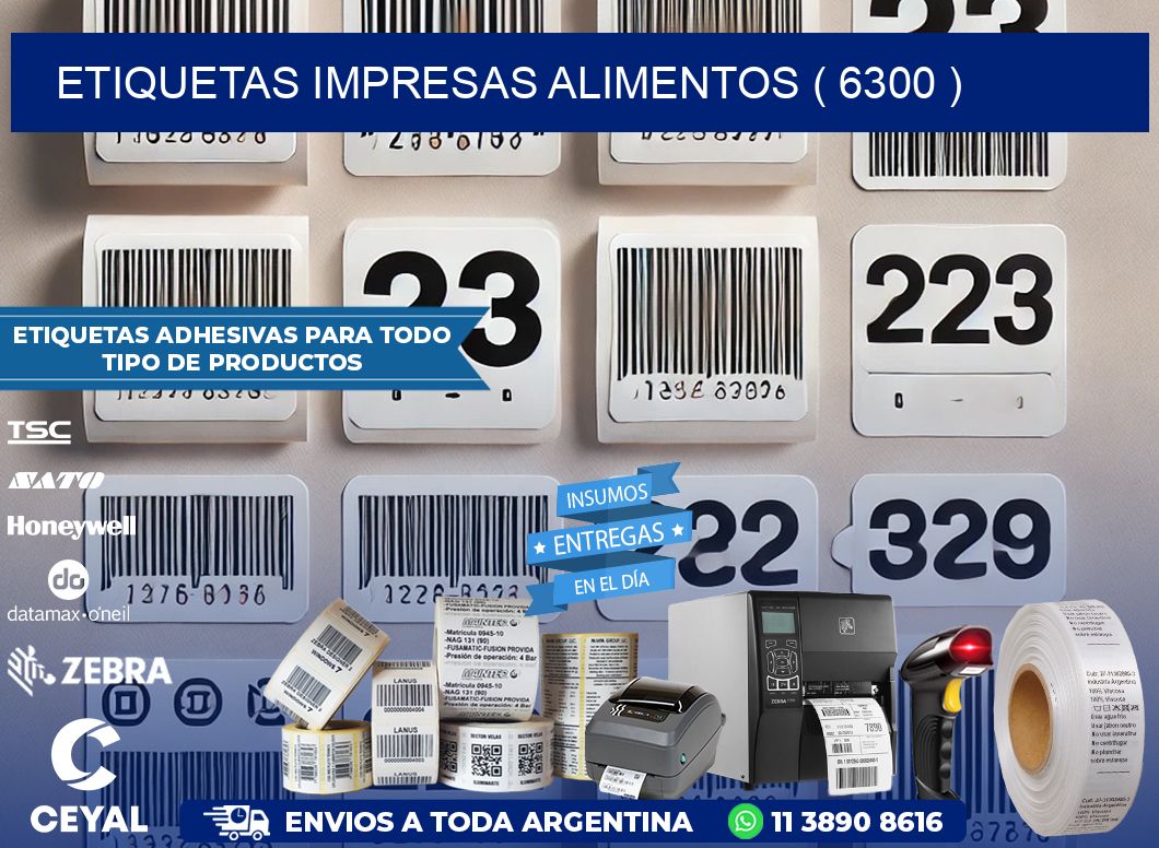 ETIQUETAS IMPRESAS ALIMENTOS ( 6300 )