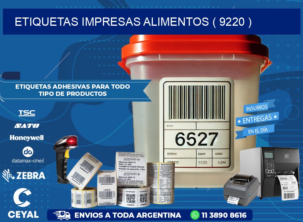ETIQUETAS IMPRESAS ALIMENTOS ( 9220 )