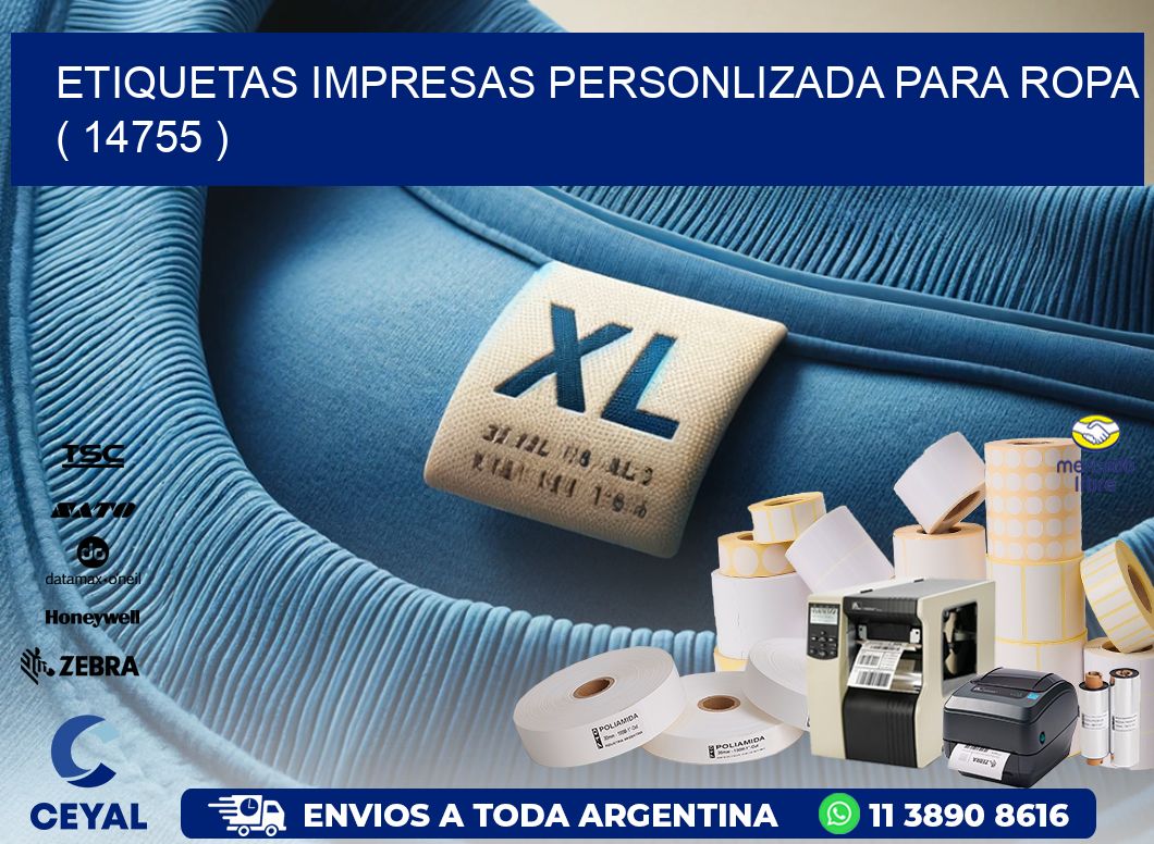ETIQUETAS IMPRESAS PERSONLIZADA PARA ROPA ( 14755 )