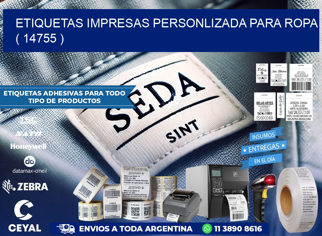 ETIQUETAS IMPRESAS PERSONLIZADA PARA ROPA ( 14755 )