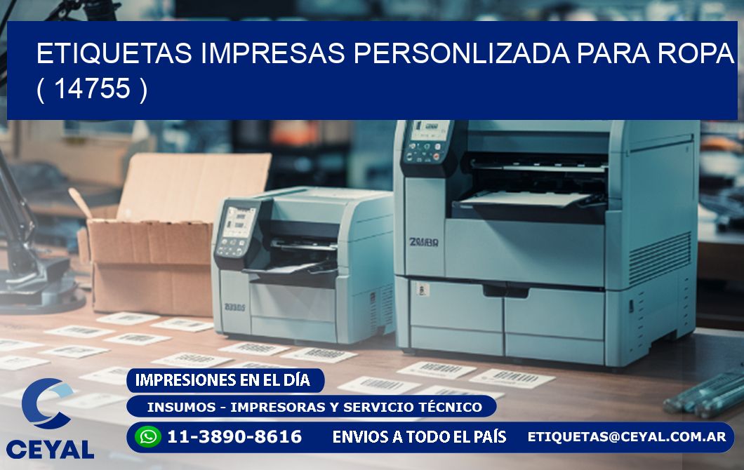 ETIQUETAS IMPRESAS PERSONLIZADA PARA ROPA ( 14755 )