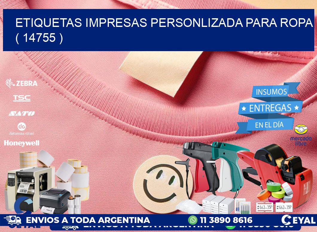 ETIQUETAS IMPRESAS PERSONLIZADA PARA ROPA ( 14755 )