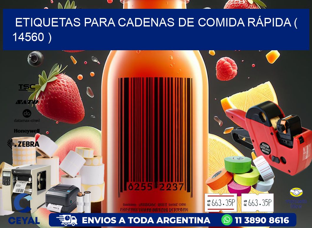 ETIQUETAS PARA CADENAS DE COMIDA RÁPIDA ( 14560 )