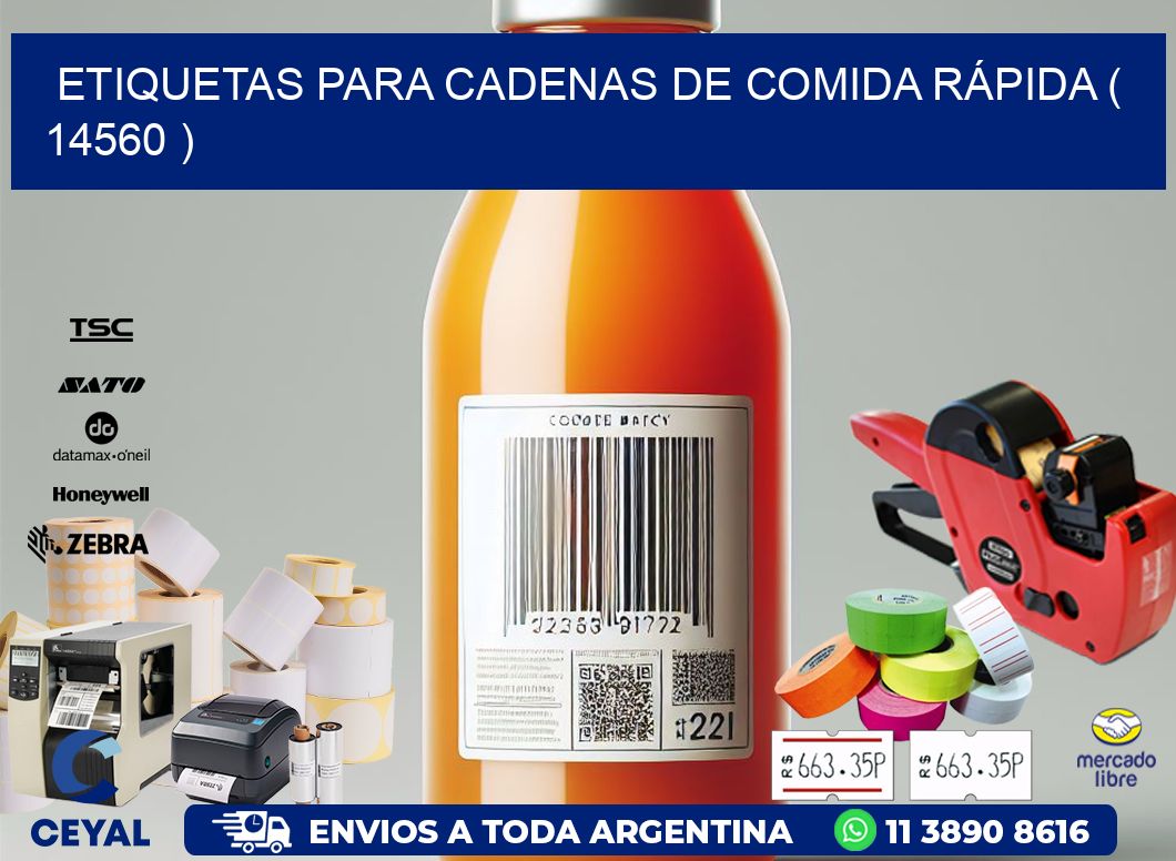 ETIQUETAS PARA CADENAS DE COMIDA RÁPIDA ( 14560 )