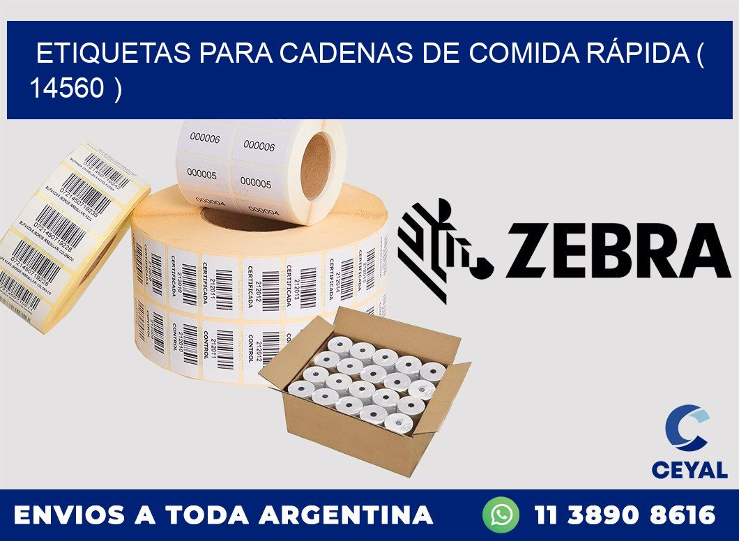 ETIQUETAS PARA CADENAS DE COMIDA RÁPIDA ( 14560 )