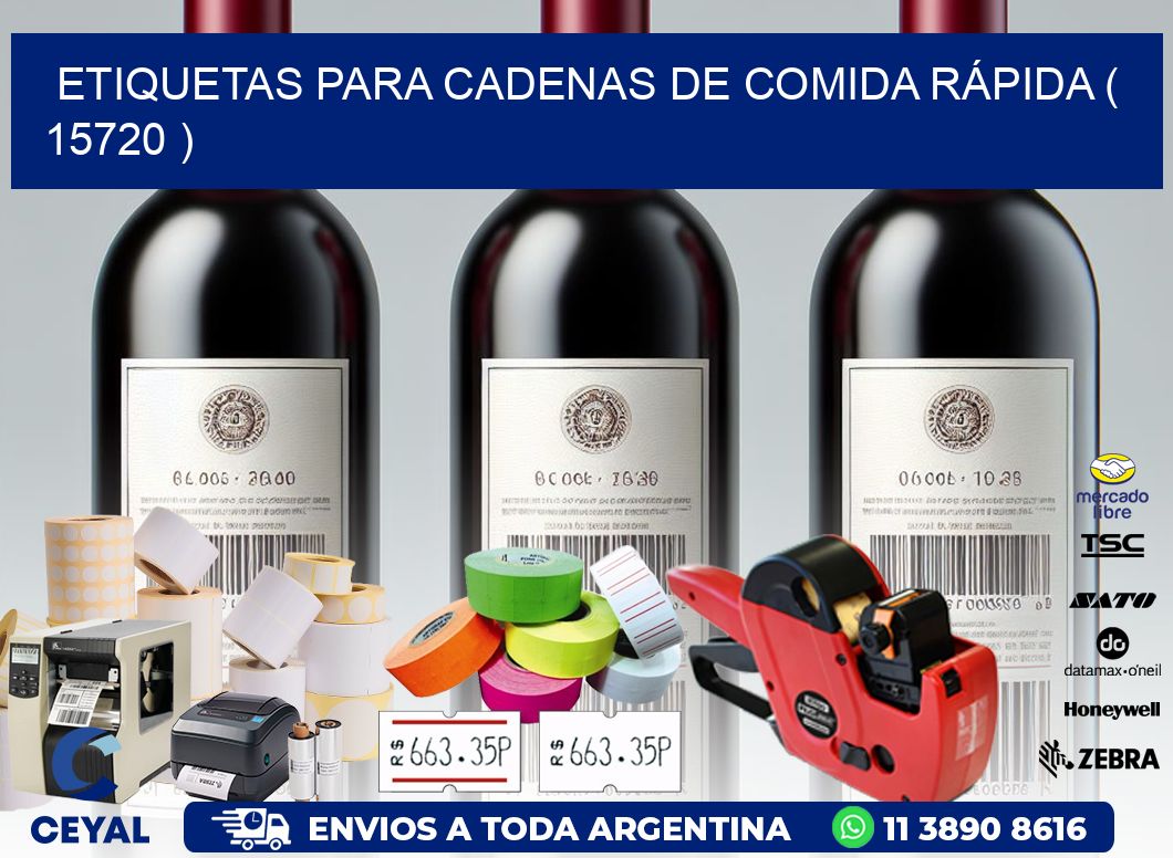 ETIQUETAS PARA CADENAS DE COMIDA RÁPIDA ( 15720 )