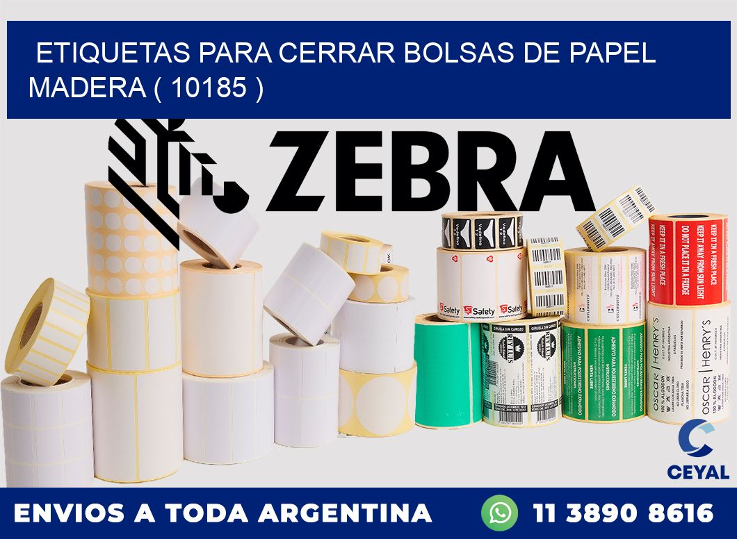 ETIQUETAS PARA CERRAR BOLSAS DE PAPEL MADERA ( 10185 )