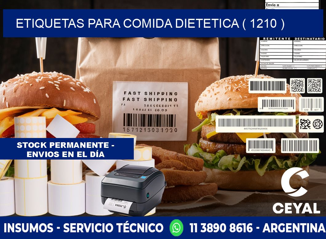 ETIQUETAS PARA COMIDA DIETETICA ( 1210 )