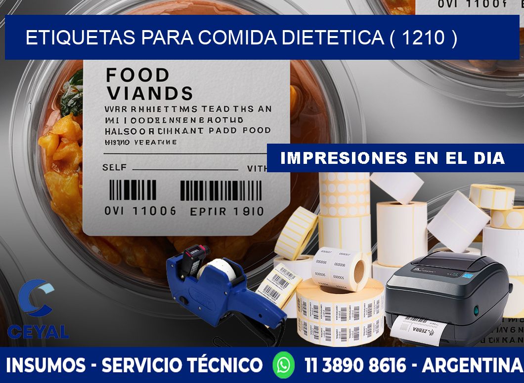 ETIQUETAS PARA COMIDA DIETETICA ( 1210 )