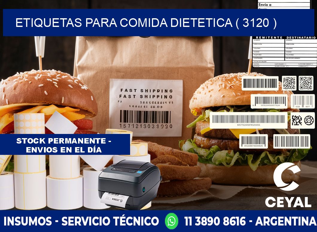 ETIQUETAS PARA COMIDA DIETETICA ( 3120 )