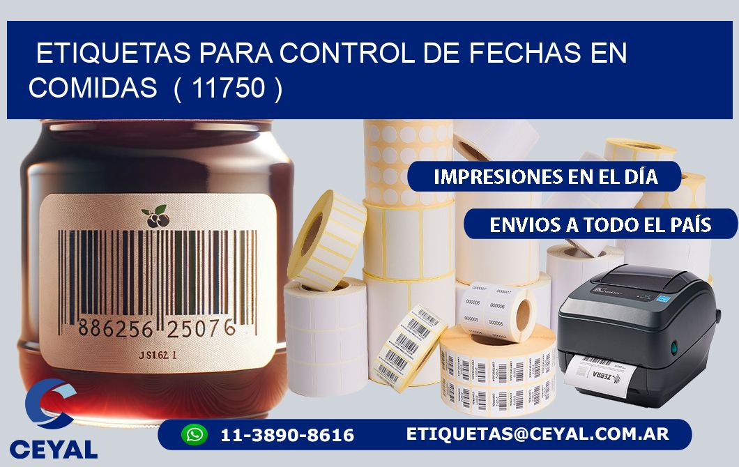 ETIQUETAS PARA CONTROL DE FECHAS EN COMIDAS  ( 11750 )