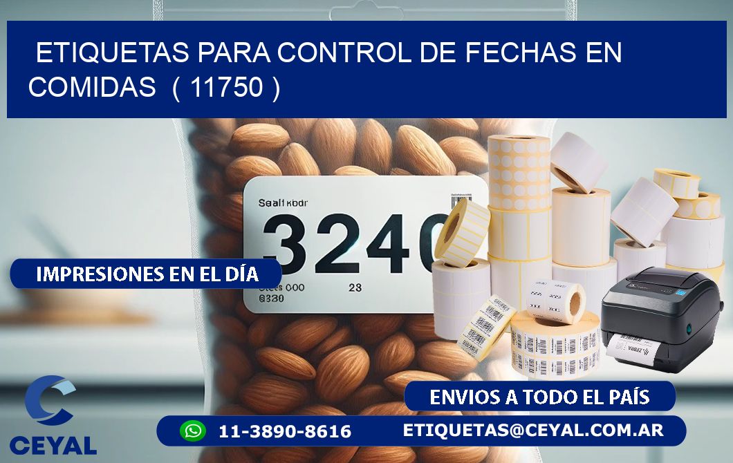 ETIQUETAS PARA CONTROL DE FECHAS EN COMIDAS  ( 11750 )