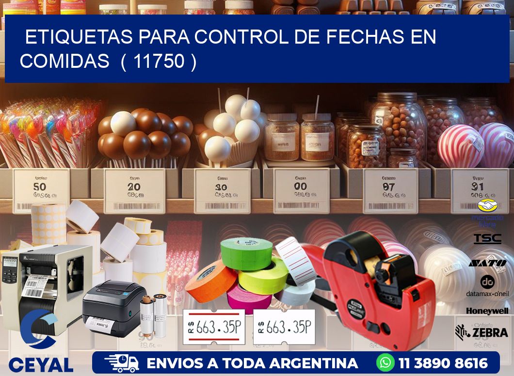 ETIQUETAS PARA CONTROL DE FECHAS EN COMIDAS  ( 11750 )