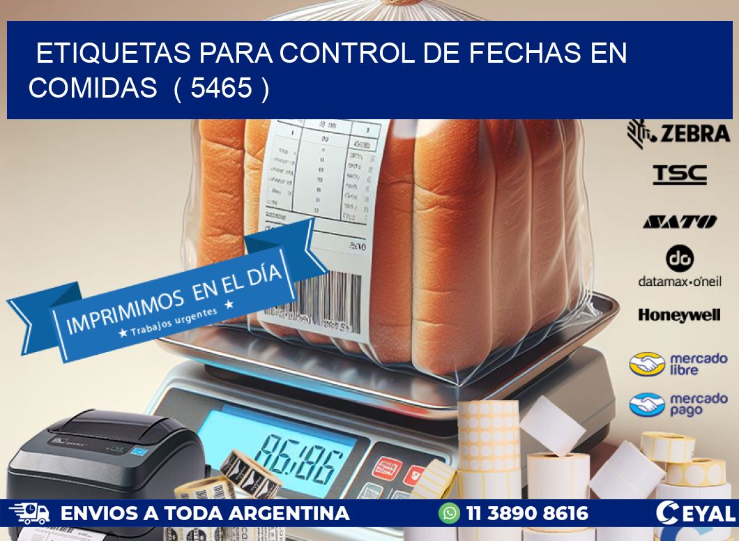 ETIQUETAS PARA CONTROL DE FECHAS EN COMIDAS ( 5465 )