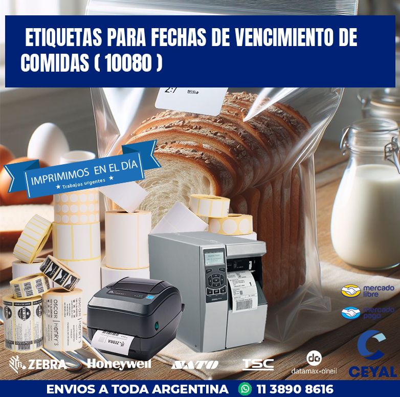 ETIQUETAS PARA FECHAS DE VENCIMIENTO DE COMIDAS ( 10080 )