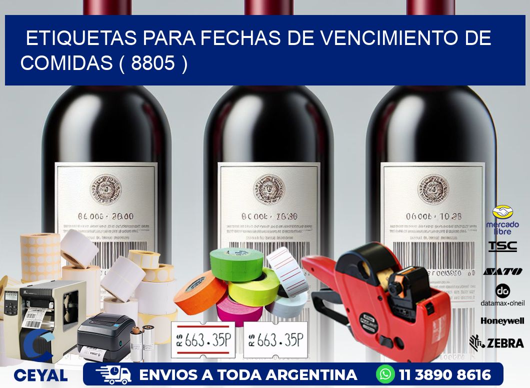 ETIQUETAS PARA FECHAS DE VENCIMIENTO DE COMIDAS ( 8805 )