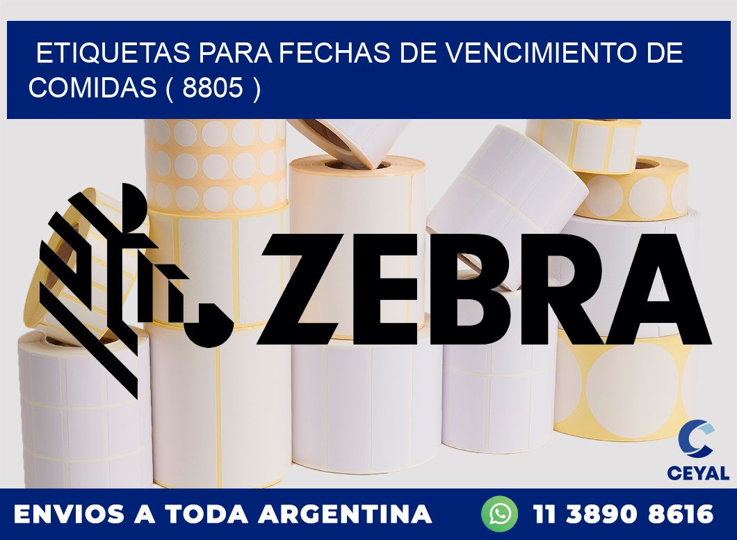 ETIQUETAS PARA FECHAS DE VENCIMIENTO DE COMIDAS ( 8805 )