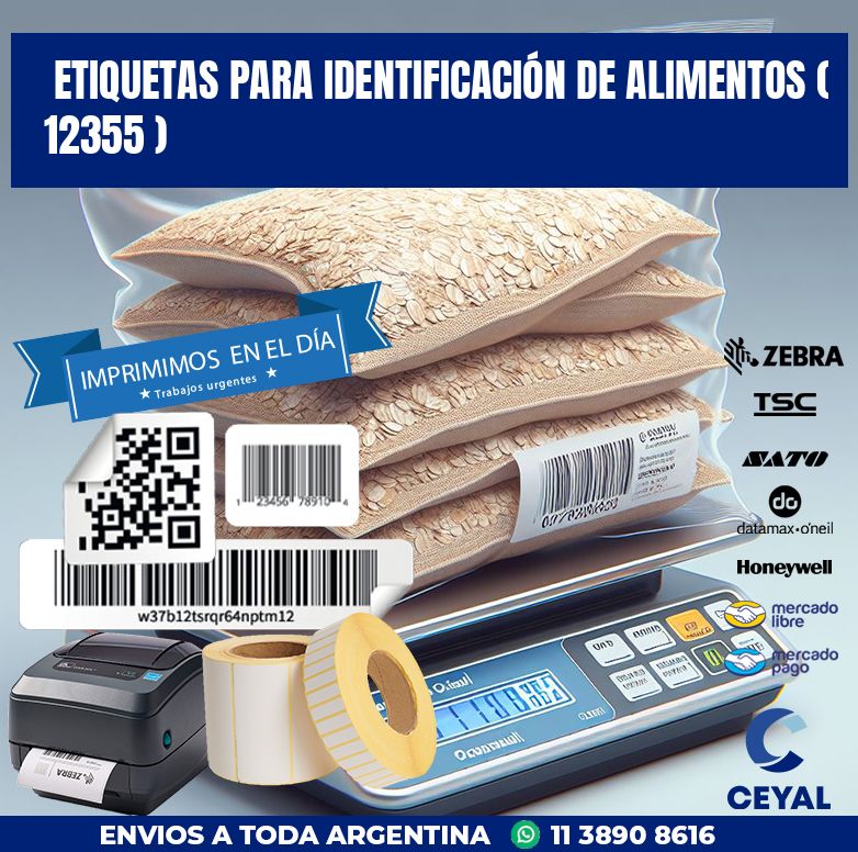 ETIQUETAS PARA IDENTIFICACIÓN DE ALIMENTOS ( 12355 )