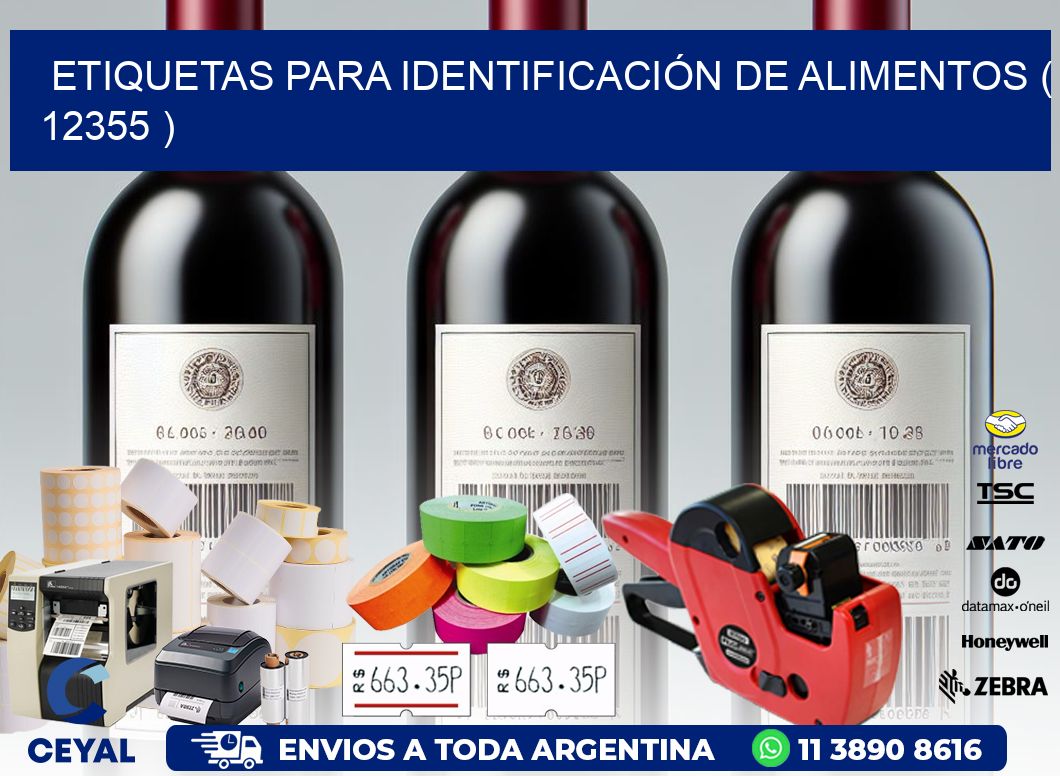 ETIQUETAS PARA IDENTIFICACIÓN DE ALIMENTOS ( 12355 )