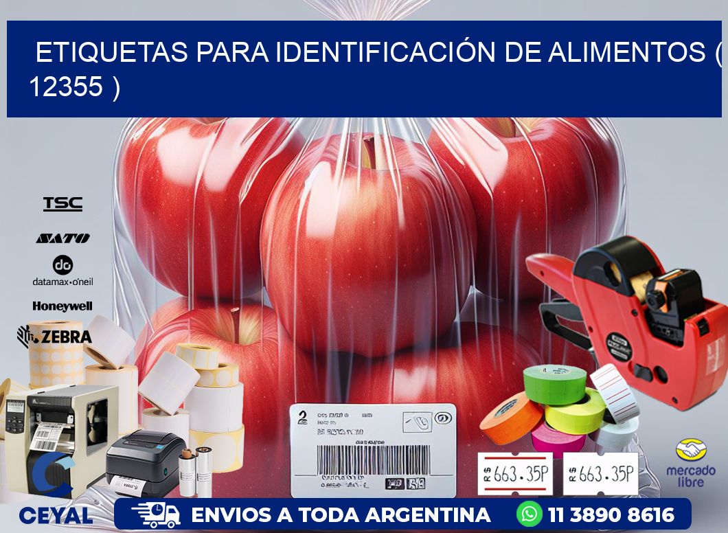 ETIQUETAS PARA IDENTIFICACIÓN DE ALIMENTOS ( 12355 )