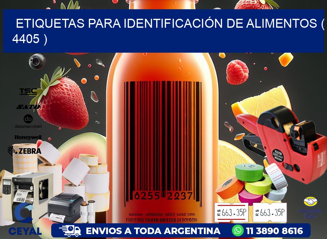 ETIQUETAS PARA IDENTIFICACIÓN DE ALIMENTOS ( 4405 )