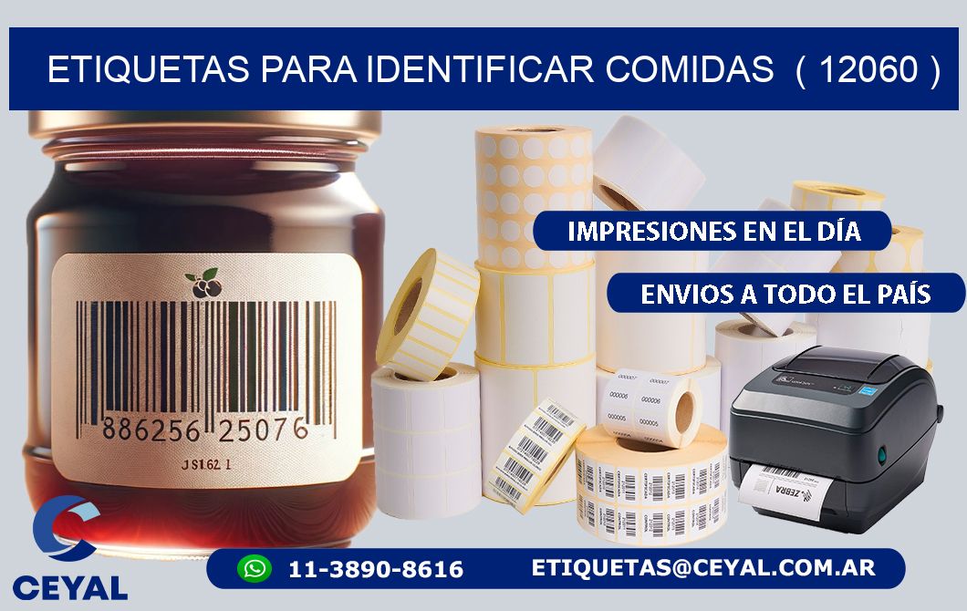 ETIQUETAS PARA IDENTIFICAR COMIDAS ( 12060 )