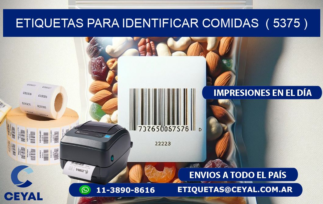 ETIQUETAS PARA IDENTIFICAR COMIDAS ( 5375 )