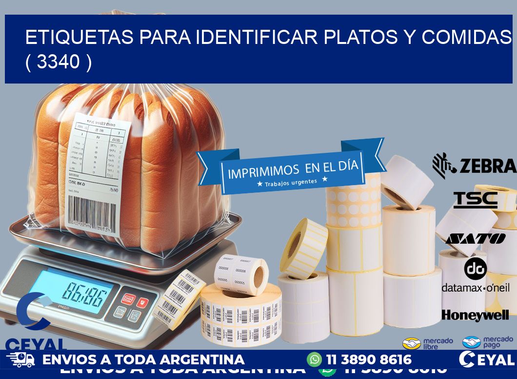 ETIQUETAS PARA IDENTIFICAR PLATOS Y COMIDAS ( 3340 )