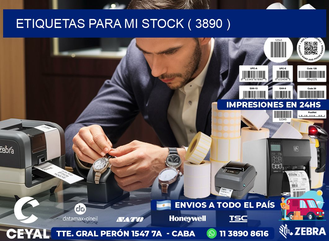ETIQUETAS PARA MI STOCK ( 3890 )