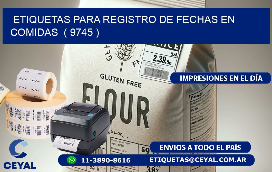 ETIQUETAS PARA REGISTRO DE FECHAS EN COMIDAS  ( 9745 )