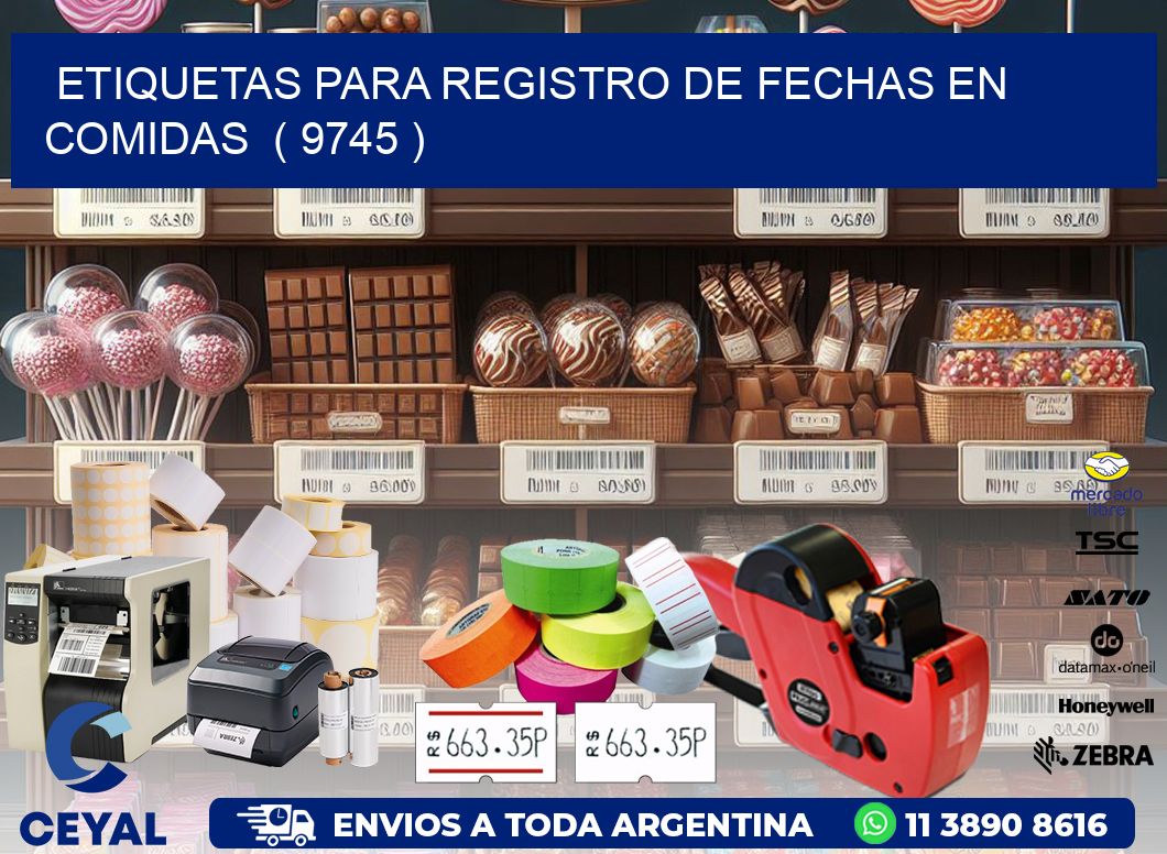 ETIQUETAS PARA REGISTRO DE FECHAS EN COMIDAS  ( 9745 )