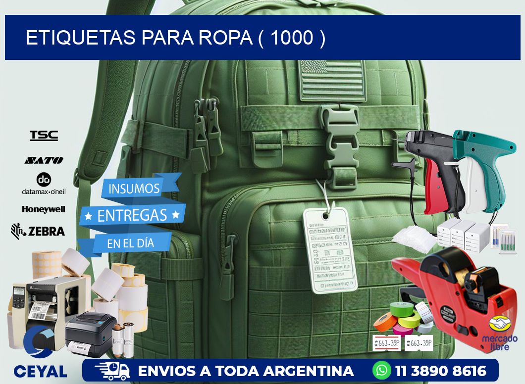 ETIQUETAS PARA ROPA ( 1000 )