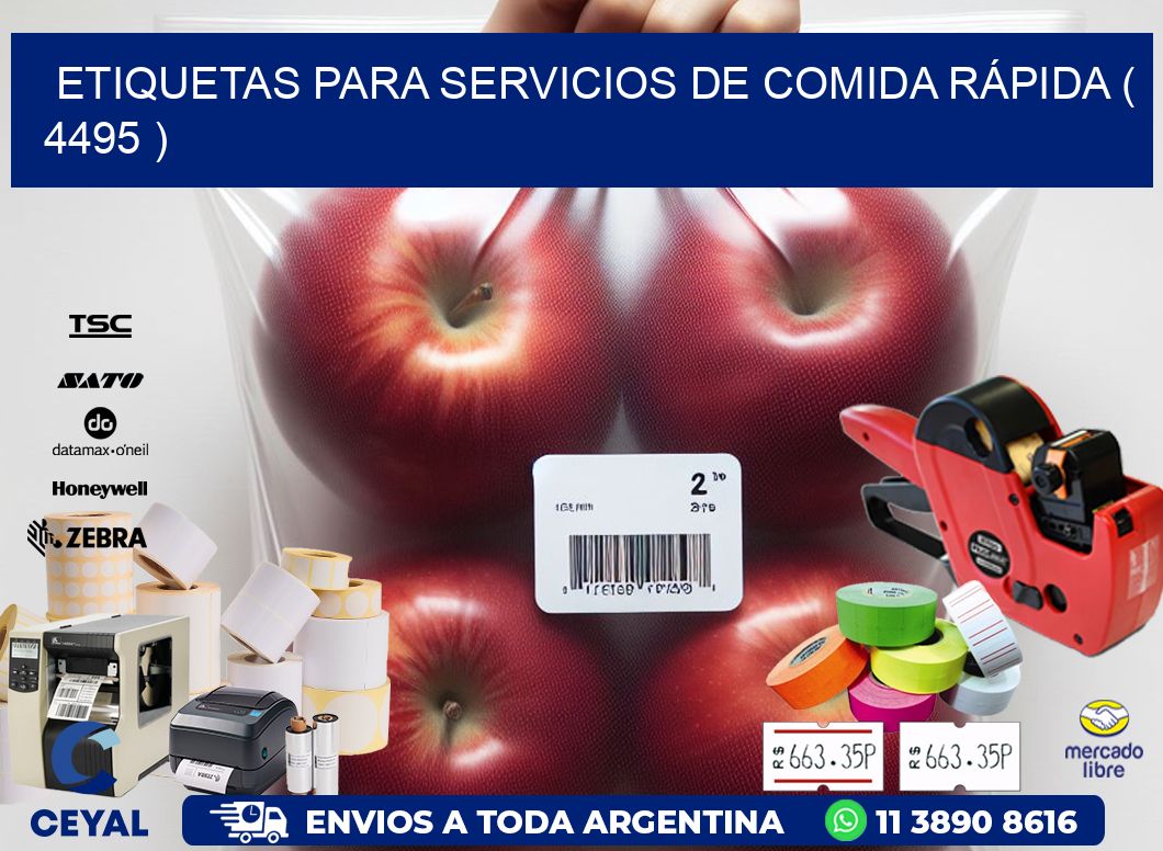 ETIQUETAS PARA SERVICIOS DE COMIDA RÁPIDA ( 4495 )