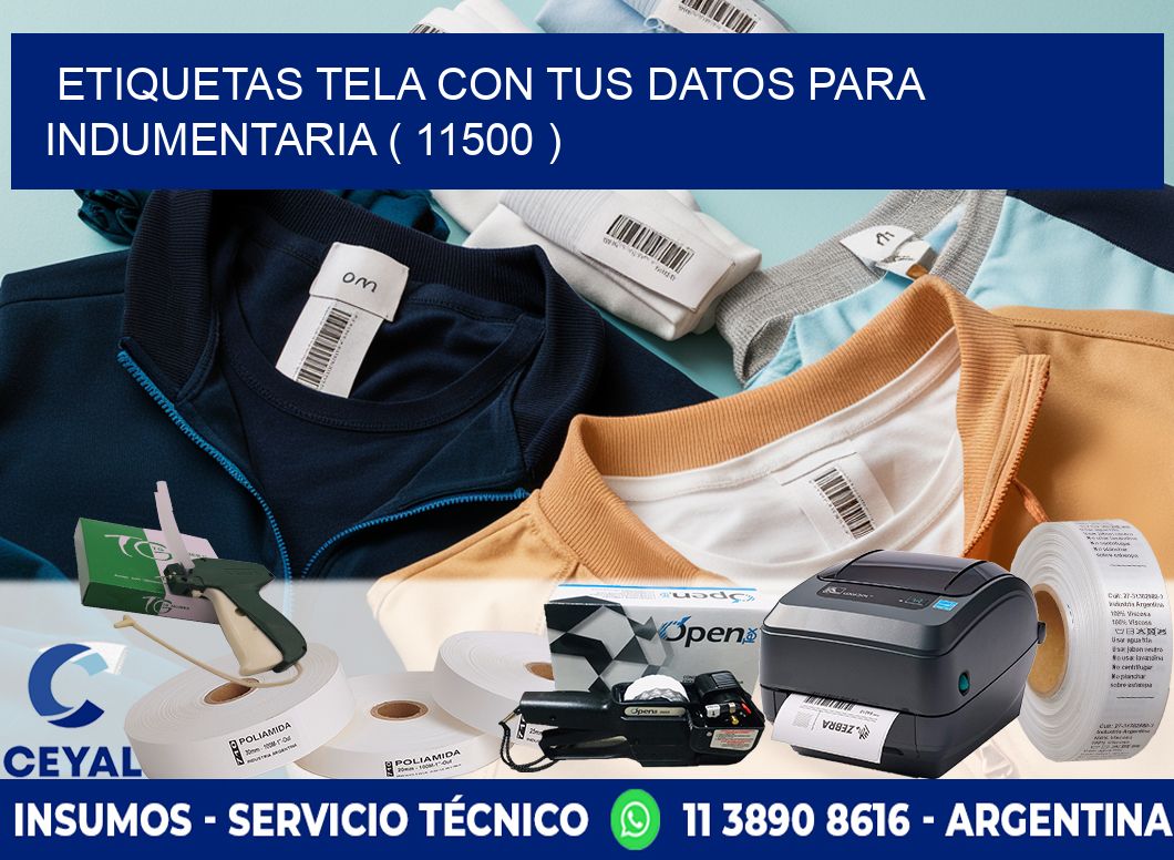 ETIQUETAS TELA CON TUS DATOS PARA INDUMENTARIA ( 11500 )