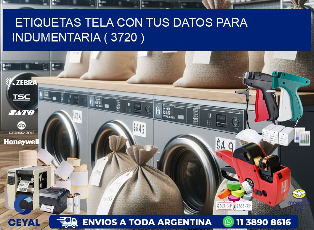 ETIQUETAS TELA CON TUS DATOS PARA INDUMENTARIA ( 3720 )