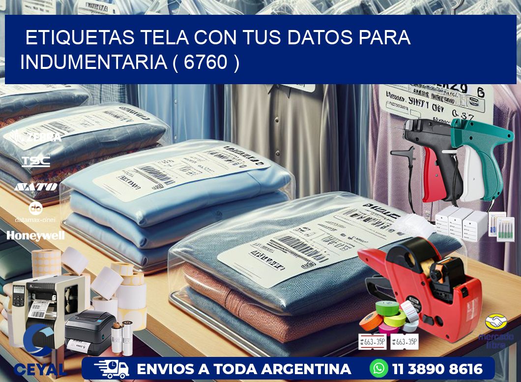 ETIQUETAS TELA CON TUS DATOS PARA INDUMENTARIA ( 6760 )