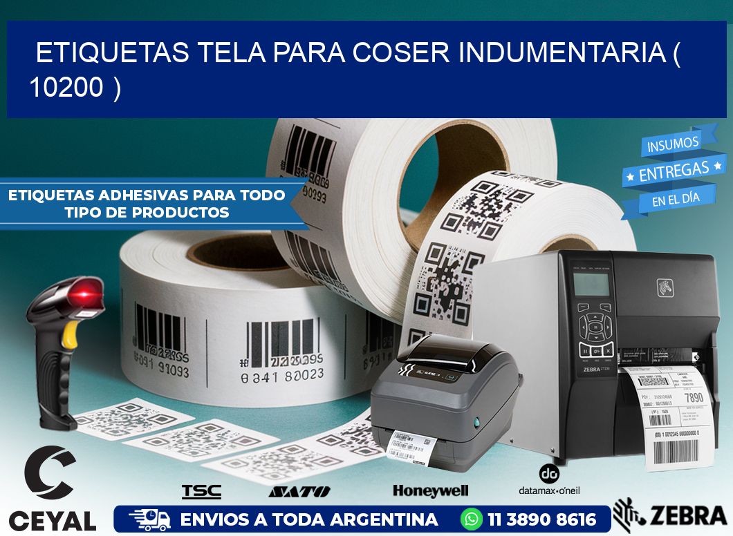 ETIQUETAS TELA PARA COSER INDUMENTARIA ( 10200 )
