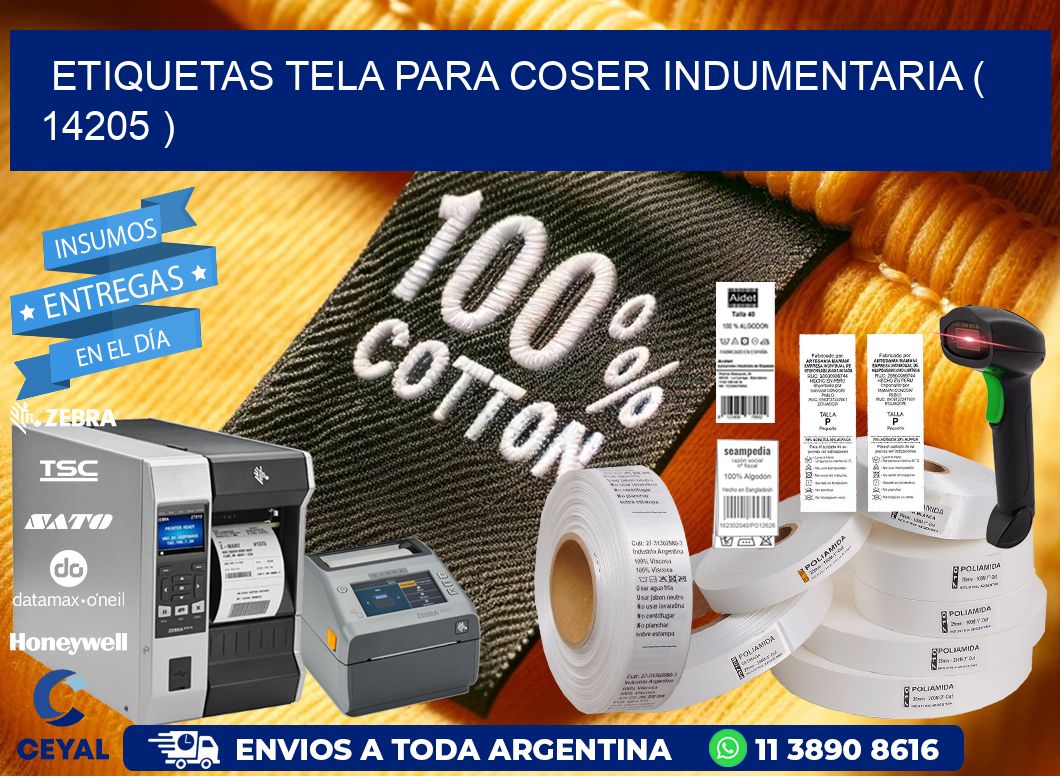 ETIQUETAS TELA PARA COSER INDUMENTARIA ( 14205 )