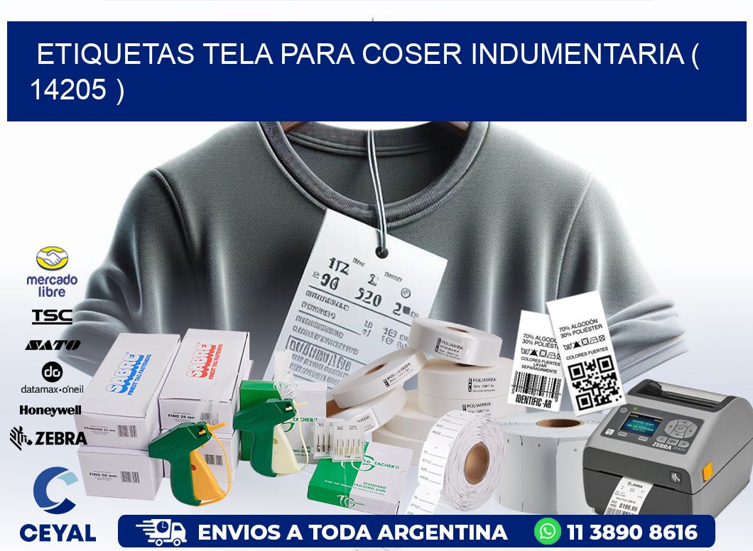 ETIQUETAS TELA PARA COSER INDUMENTARIA ( 14205 )