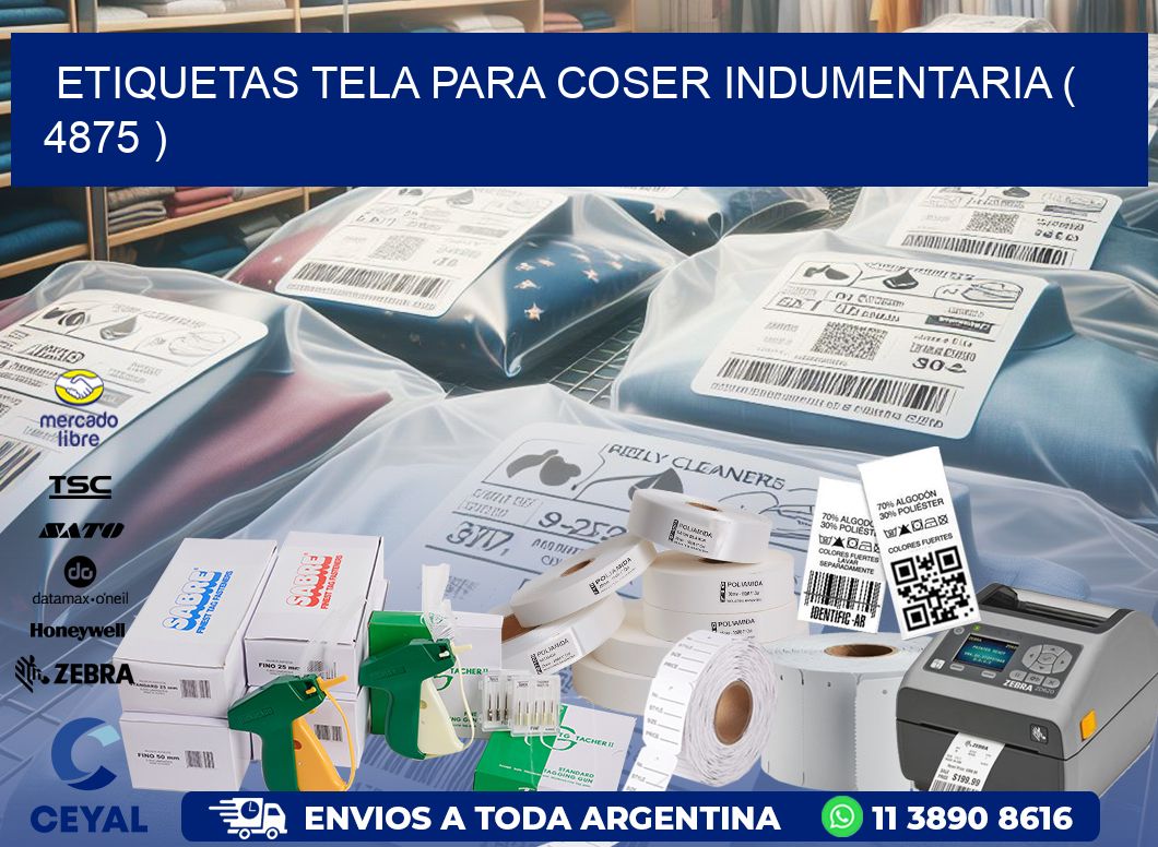 ETIQUETAS TELA PARA COSER INDUMENTARIA ( 4875 )