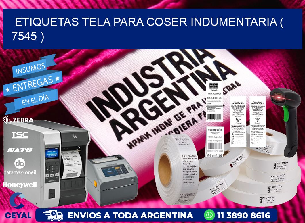 ETIQUETAS TELA PARA COSER INDUMENTARIA ( 7545 )